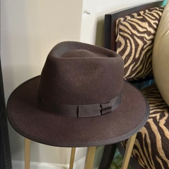 Talbot Stylish Brown Fedora Hat - Picture 1 of 5